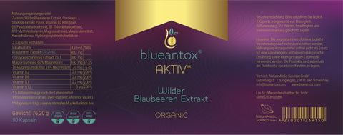 blueantox®AKTIV Wilder Blaubeeren Extrakt - blueantox® WildeBlaubeeren-Shop.de