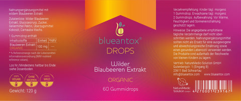 blueantox®DROPS Wilder Blaubeeren Extrakt - blueantox® WildeBlaubeeren-Shop.de