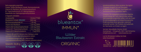 blueantox®IMMUN* Wilder Blaubeerextrakt ORGANIC - blueantox® WildeBlaubeeren-Shop.de